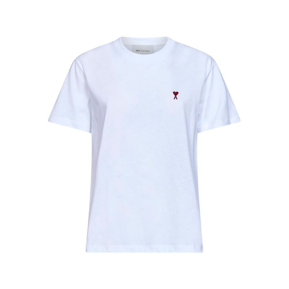 Ami Paris Women White Cotton Jersey Ami De Cœur T-Shirt